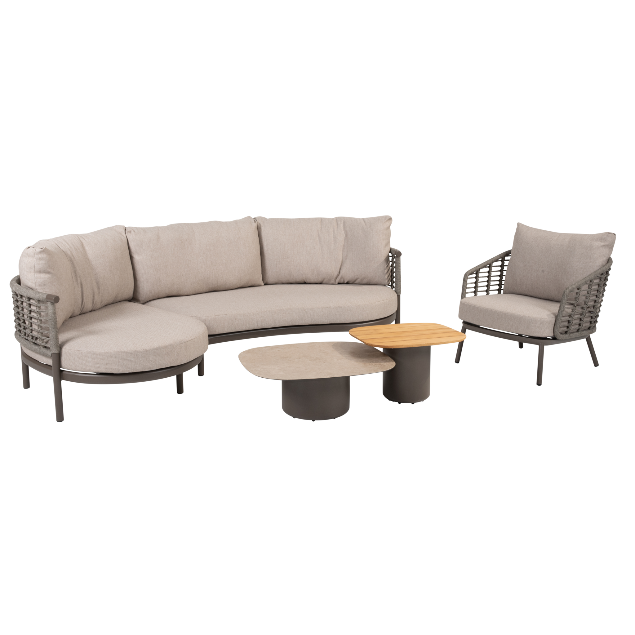 4 Seasons Outdoor Demi Puglia chaise longue loungeset 5 delig terre Taste 4SO