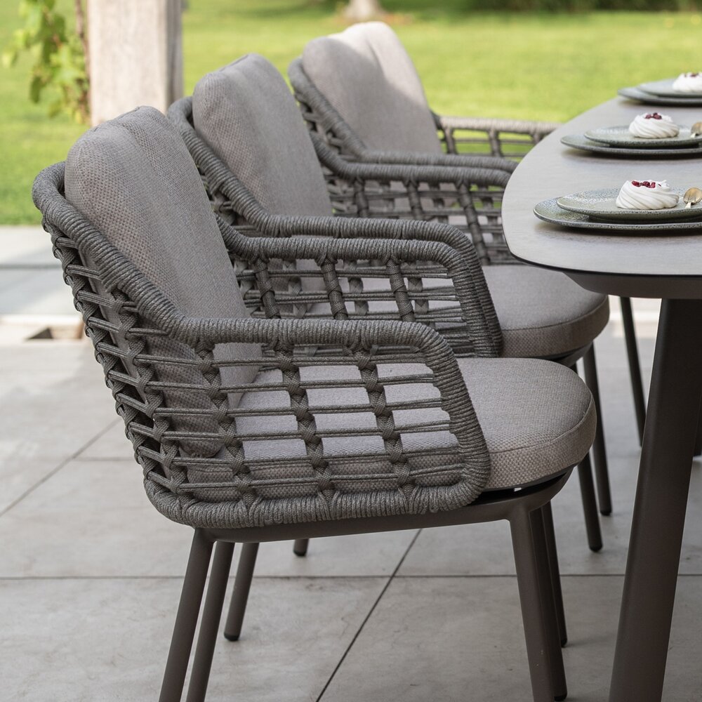 4 Seasons Outdoor Manolo Puglia dining tuinset 230-290x100xH75 cm 9 delig uitschuifbaar keramiek terre Taste 4SO