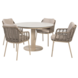4 Seasons Outdoor Sarah Puglia dining tuinset 120xH75 cm 5 delig keramiek latte Taste 4SO