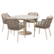 4 Seasons Outdoor Sarah Puglia dining tuinset 120xH75 cm 5 delig keramiek latte Taste 4SO