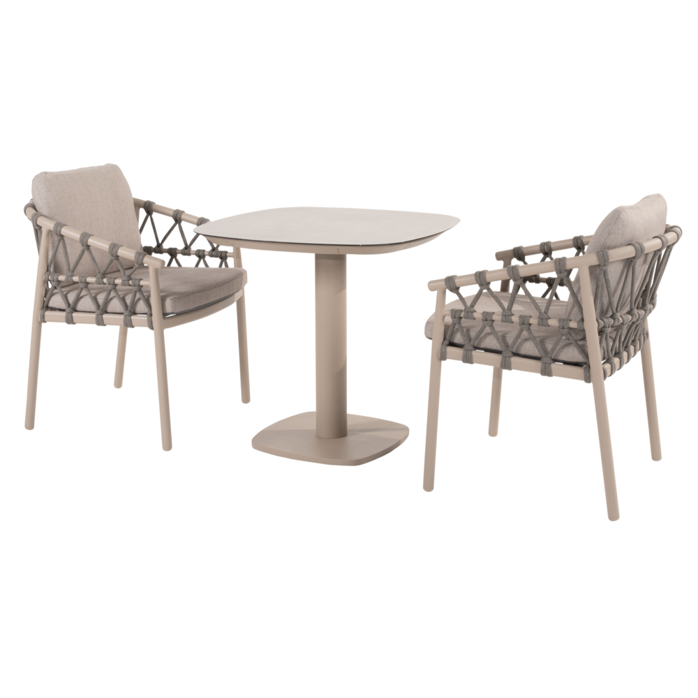 4 Seasons Outdoor Manolo Piacenza bistro dining tuinset 3 delig keramiek latte Taste 4SO