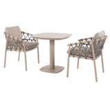 4 Seasons Outdoor Manolo Piacenza bistro dining tuinset 3 delig keramiek latte Taste 4SO