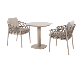 4 Seasons Outdoor Manolo Piacenza bistro dining tuinset 3 delig keramiek latte Taste 4SO