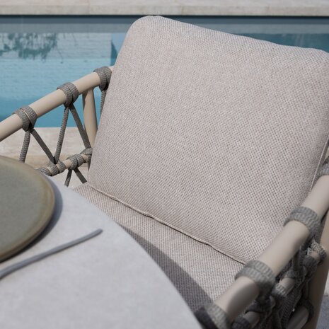 4 Seasons Outdoor Manolo Piacenza bistro dining tuinset 3 delig keramiek latte Taste 4SO