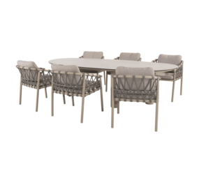 4 Seasons Outdoor Denia Piacenza dining tuinset 240x105xH75 cm 7 delig keramiek latte Taste 4SO 4 Seasons Outdoor Denia Piacenza dining tuinset 240x105xH75 cm 7 delig keramiek latte Taste 4SO