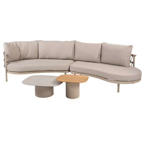 4 Seasons Outdoor Demi Piacenza modulaire loungeset 4 delig keramiek latte Taste 4SO