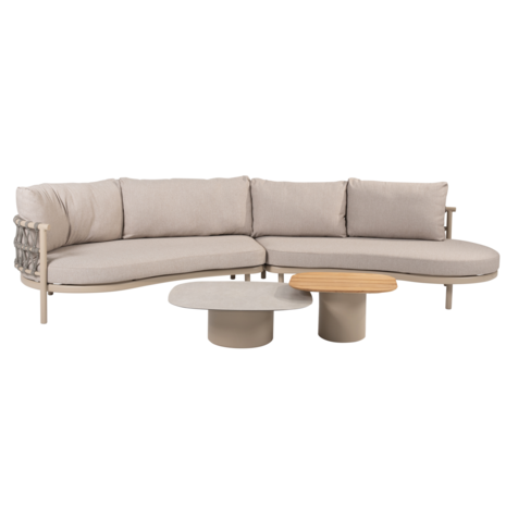 4 Seasons Outdoor Demi Piacenza modulaire loungeset 4 delig keramiek latte Taste 4SO