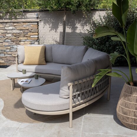 4 Seasons Outdoor Piacenza modulaire hoek loungeset 3 delig latte Taste 4SO