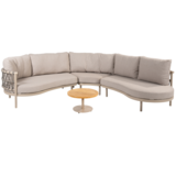 4 Seasons Outdoor Volta Piacenza modulaire hoek loungeset 4 delig teak latte Taste 4SO