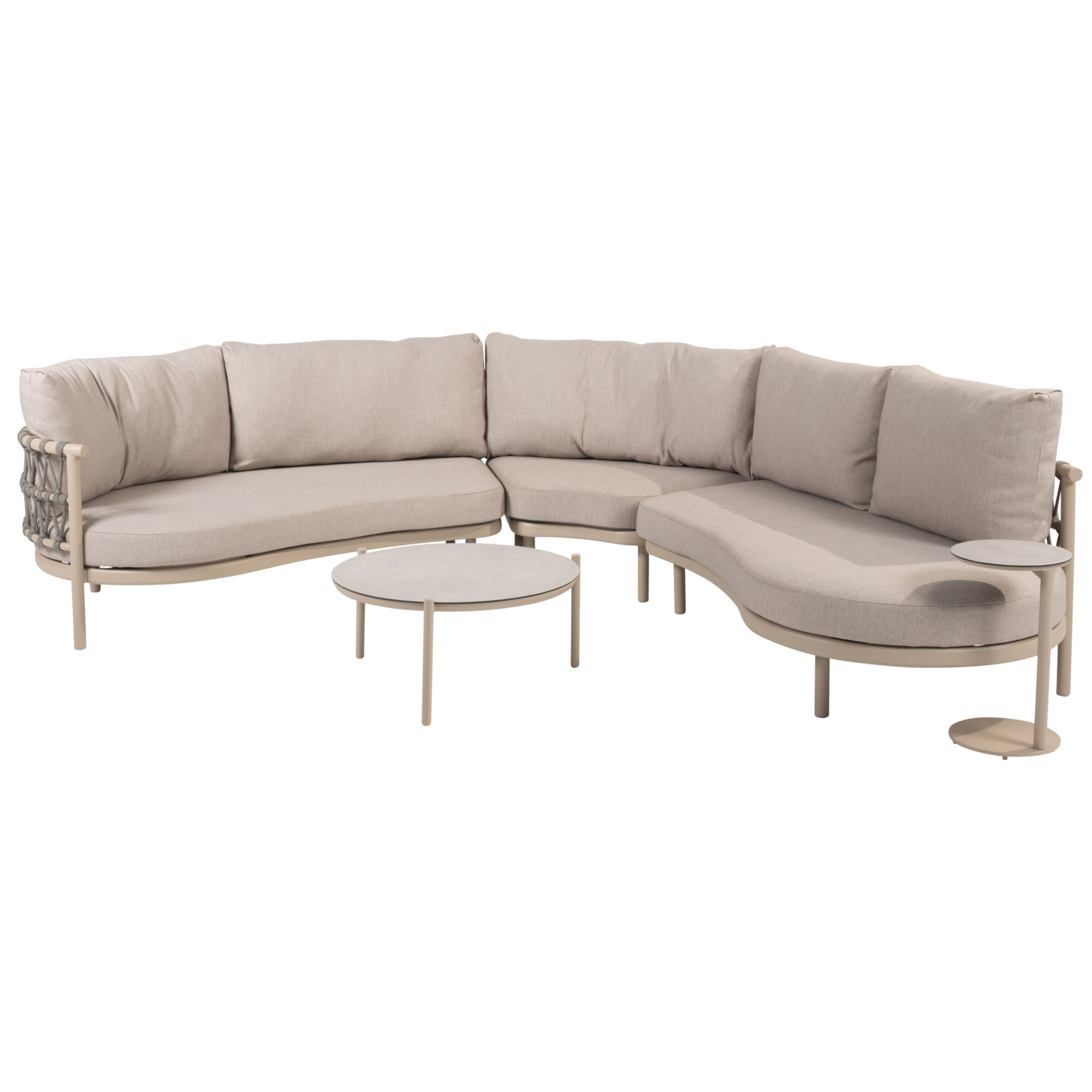 4 Seasons Outdoor Vic Piacenza modulaire hoek loungeset 5 delig keramiek latte Taste 4SO
