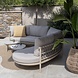 4 Seasons Outdoor Volta Piacenza modulaire hoek loungeset 4 delig teak latte Taste 4SO