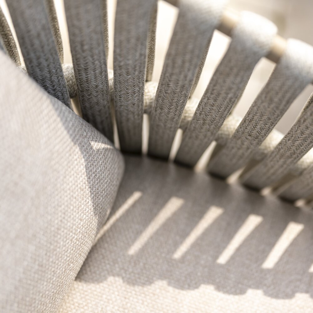 4 Seasons Outdoor Sarah Eva dining tuinset 120xH75 cm rond keramiek latte Taste 4SO