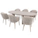 4 Seasons Outdoor Denia Eva dining tuinset 240x105xH75 cm 7 delig keramiek latte Taste 4SO