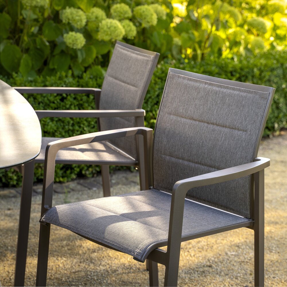 4 Seasons Outdoor Manolo Cortina dining tuinset 180x95xH75 cm 5 delig keramiek terre Taste 4SO