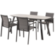 4 Seasons Outdoor Manolo Cortina dining tuinset 180x95xH75 cm 5 delig keramiek antraciet Taste 4SO
