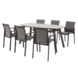 4 Seasons Outdoor Manolo Cortina dining tuinset 180x95xH75 cm 7 delig keramiek antraciet Taste 4SO