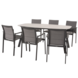 4 Seasons Outdoor Manolo Cortina dining tuinset 180x95xH75 cm 7 delig keramiek antraciet Taste 4SO
