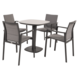 4 Seasons Outdoor Manolo Cortina dining tuinset 75x75xH75 cm 5 delig keramiek antraciet Taste 4SO