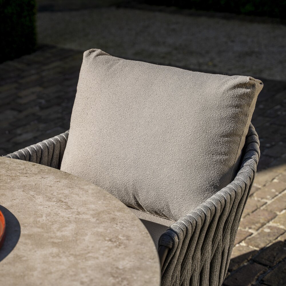 4 Seasons Outdoor Salute Cannes low dining tuinset 220x105xH69 cm 5 delig keramiek terre Taste 4SO