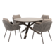 4 Seasons Outdoor Prado Cannes dining tuinset 130xH75 cm rond 5 delig keramiek terre Taste 4SO