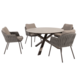 4 Seasons Outdoor Prado Cannes dining tuinset 130xH75 cm rond 5 delig keramiek terre Taste 4SO