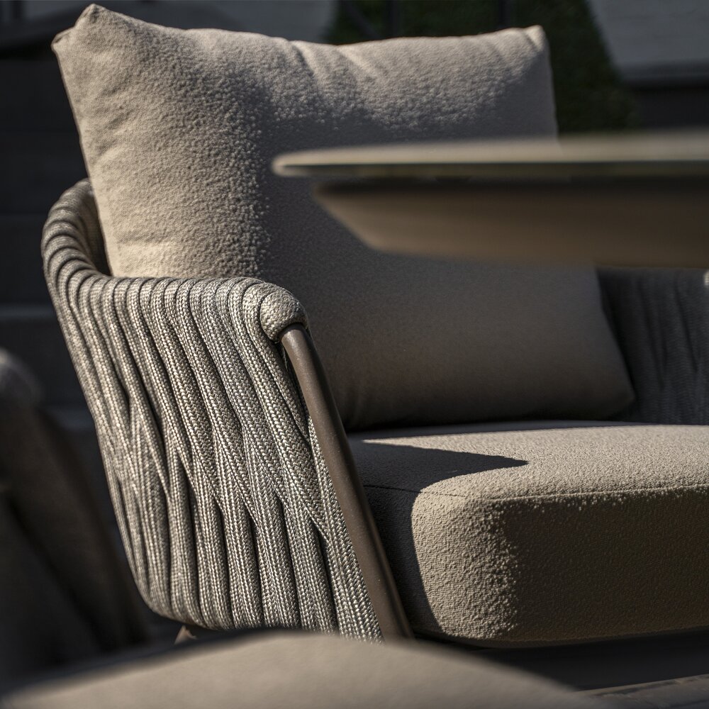 4 Seasons Outdoor Sarah Cannes low dining tuinset 130xH69 cm 5 delig keramiek terre Taste 4SO