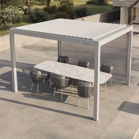 SUNS SUNS Luxe Gazebo overkapping manuele shutters camel sand