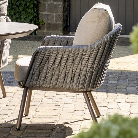 4 Seasons Outdoor Sarah Cannes low dining tuinset 130xH69 cm 5 delig keramiek terre Taste 4SO