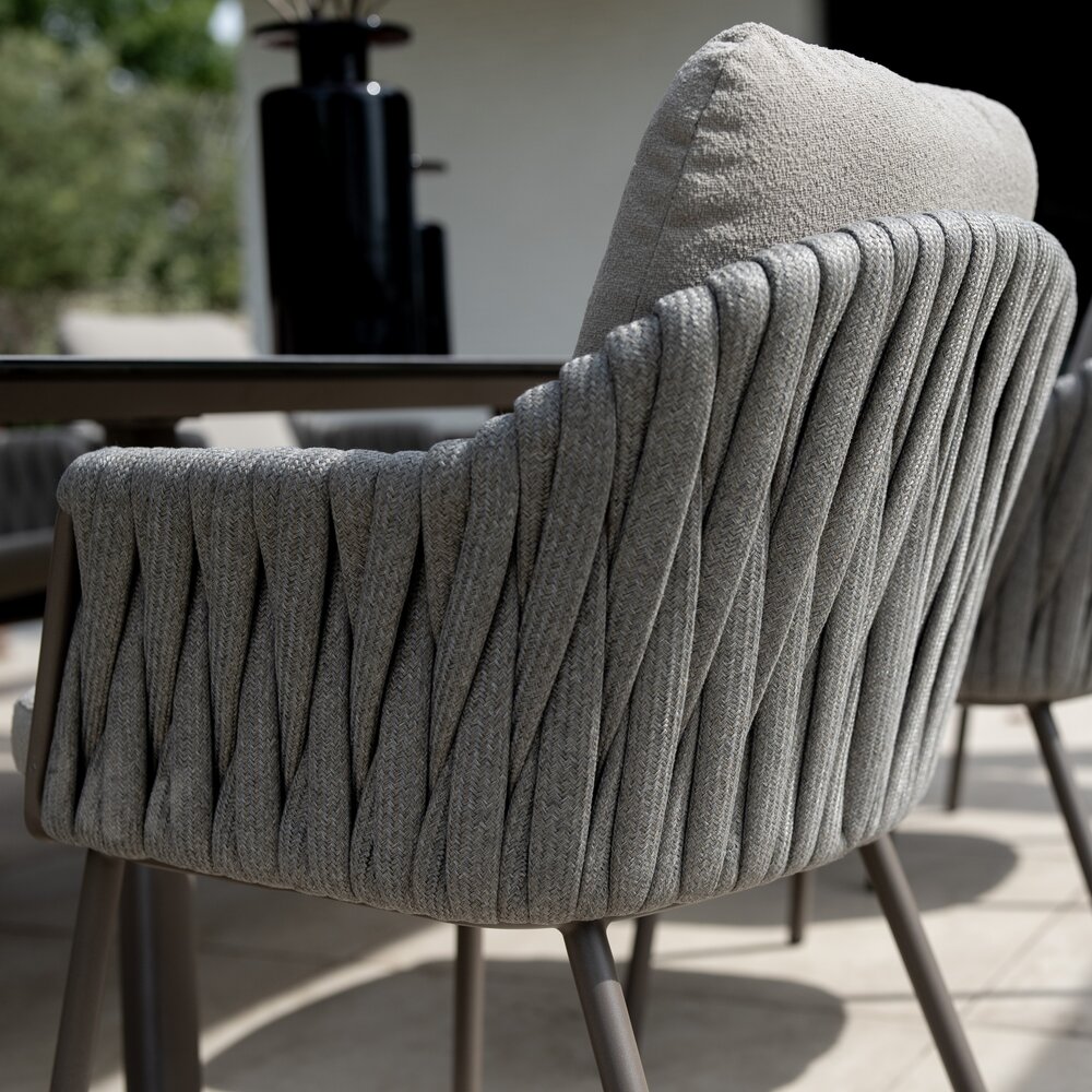 4 Seasons Outdoor Manolo Cannes dining tuinset 240x103xH75 cm 7 delig keramiek terre Taste 4SO