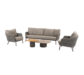 4 Seasons Outdoor Demi Cannes stoel bank loungeset 5 delig organic terre Taste 4SO 4 Seasons Outdoor Demi Cannes stoel bank loungeset 5 delig organic terre Taste 4SO