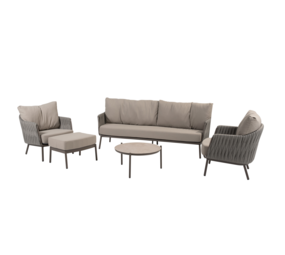 4 Seasons Outdoor Vic Cannes stoel bank loungeset 5 delig organic terre Taste 4SO 4 Seasons Outdoor Vic Cannes stoel bank loungeset 5 delig organic terre Taste 4SO
