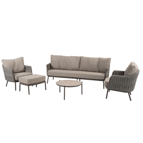 4 Seasons Outdoor Vic Cannes stoel bank loungeset 5 delig organic terre Taste 4SO 4 Seasons Outdoor Vic Cannes stoel bank loungeset 5 delig organic terre Taste 4SO