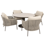 4 Seasons Outdoor Sarah Florence low dining tuinset 130xH69 cm 5 delig keramiek terre Taste 4SO