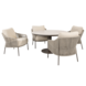 4 Seasons Outdoor Sarah Florence low dining tuinset 130xH69 cm 5 delig keramiek terre Taste 4SO