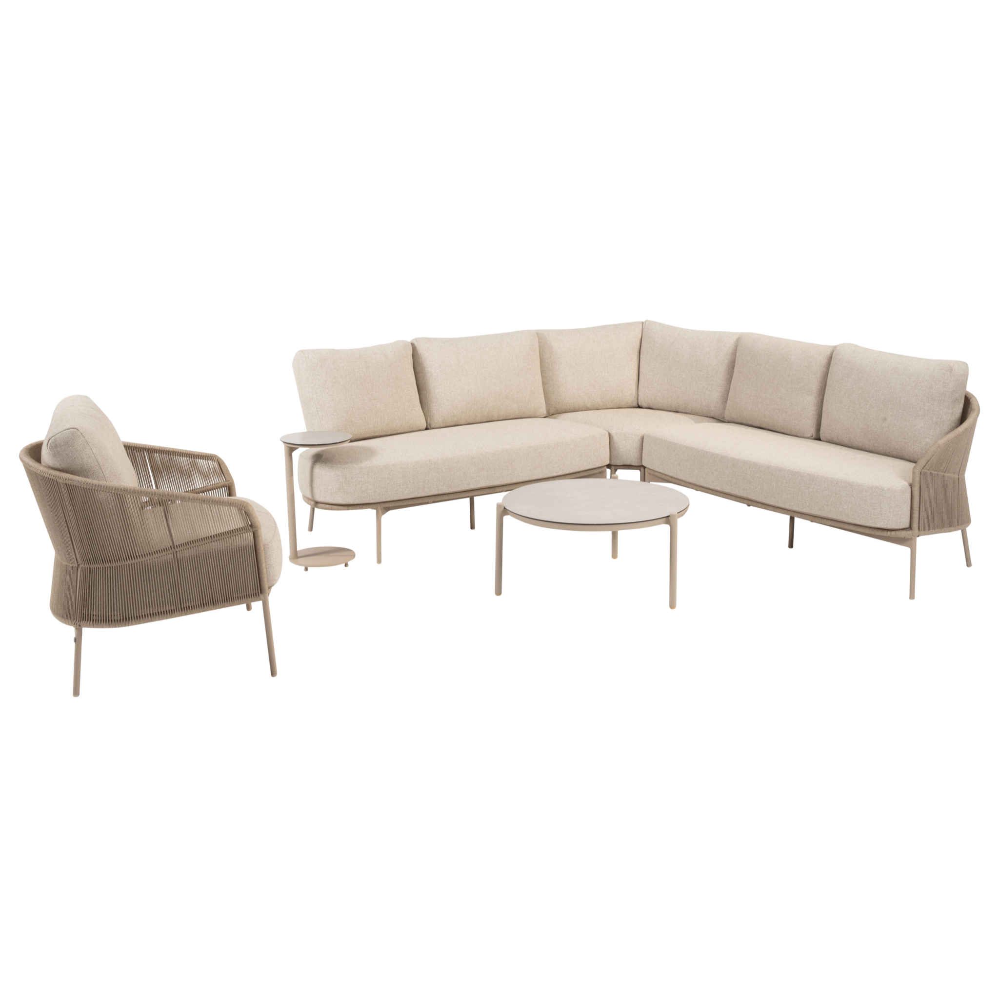 4 Seasons Outdoor Vic Florence hoek loungeset 6 delig keramiek latte Taste 4SO