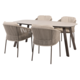 4 Seasons Outdoor Manolo Florence dining tuinset 180x95xH75 cm 5 delig keramiek terre Taste 4SO