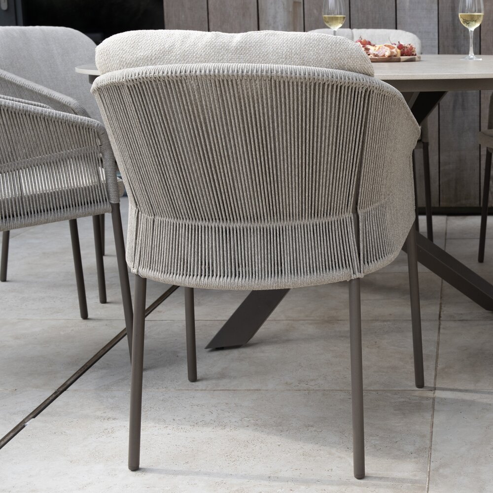 4 Seasons Outdoor Manolo Florence dining tuinset 180x95xH75 cm 5 delig keramiek terre Taste 4SO