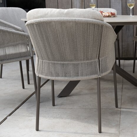 4 Seasons Outdoor Manolo Florence dining tuinset 180x95xH75 cm 5 delig keramiek terre Taste 4SO