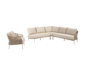 4 Seasons Outdoor Florence hoek loungeset 4 delig latte Taste 4SO