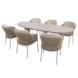 4 Seasons Outdoor Denia Florence dining tuinset 240x105xH75 cm 7 delig keramiek latte Taste 4SO