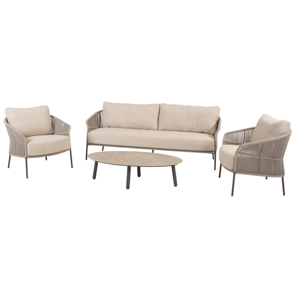 4 Seasons Outdoor Salute Florence stoel bank loungeset 4 delig keramiek terre Taste 4SO