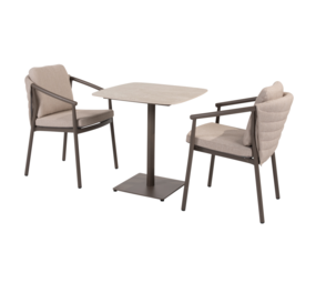 4 Seasons Outdoor Vermont Barolo bistro dining tuinset 75x75xH75 cm 3 delig keramiek terre Taste 4SO