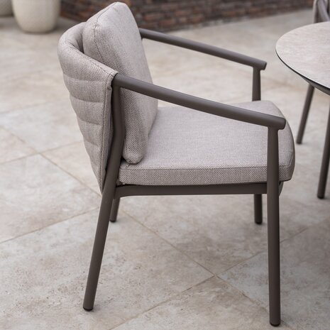 4 Seasons Outdoor Vermont Barolo bistro dining tuinset 75x75xH75 cm 3 delig keramiek terre Taste 4SO