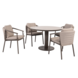 4 Seasons Outdoor Sarah Barolo dining tuinset 120 cm rond 5 delig keramiek terre Taste 4SO