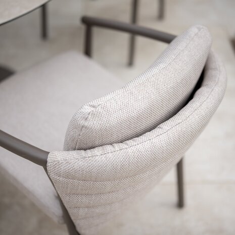 4 Seasons Outdoor Sarah Barolo dining tuinset 120 cm rond 5 delig keramiek terre Taste 4SO