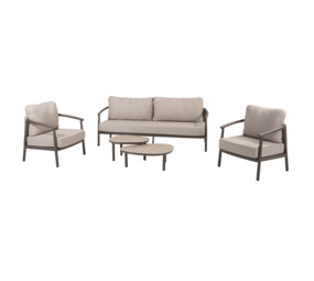 4 Seasons Outdoor Monroe Barolo stoel bank loungeset 5 delig keramiek terre Taste 4SO