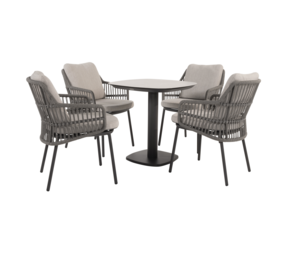 4 Seasons Outdoor Manolo Alicante dining tuinset 75x75xH75 cm 5 delig keramiek antraciet Taste 4SO 4 Seasons Outdoor Manolo Alicante dining tuinset 75x75xH75 cm 5 delig keramiek antraciet Taste 4SO