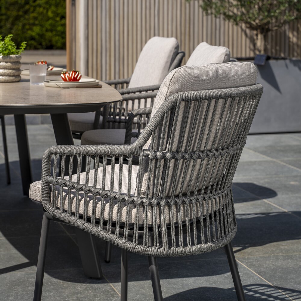 4 Seasons Outdoor Manolo Alicante dining tuinset 75x75xH75 cm 5 delig keramiek antraciet Taste 4SO 4 Seasons Outdoor Manolo Alicante dining tuinset 75x75xH75 cm 5 delig keramiek antraciet Taste 4SO