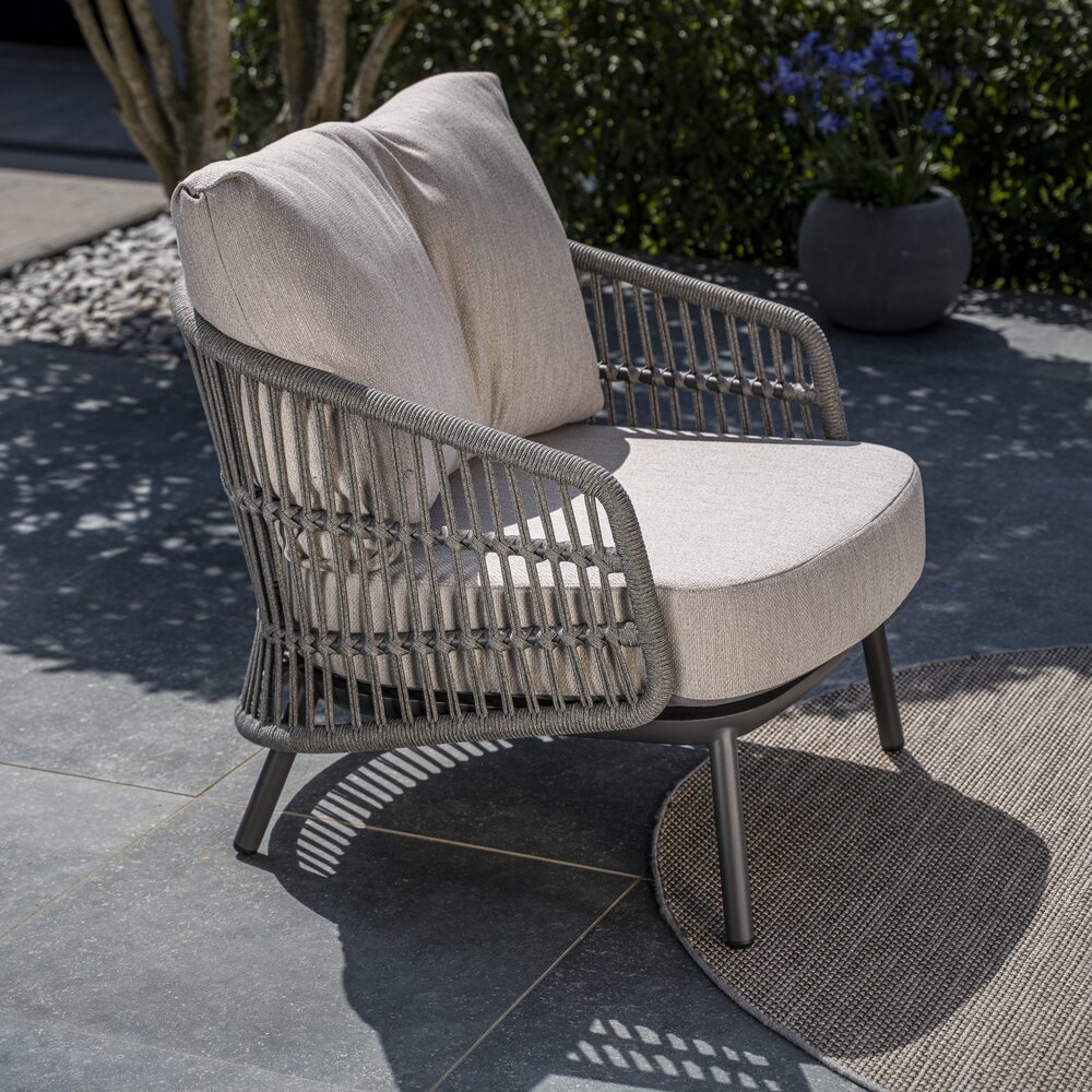 4 Seasons Outdoor Alicante stoel bank loungeset  delig antraciet Taste 4SO