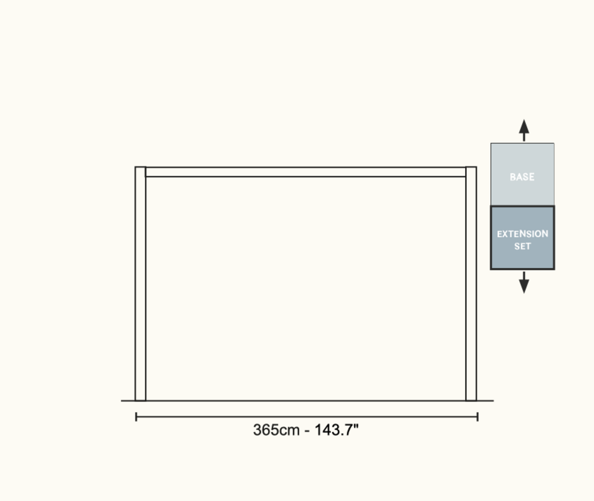 SUNS SUNS Luxe Gazebo verlenging manuele shutters camel sand SUNS SUNS Luxe Gazebo verlenging manuele shutters camel sand
